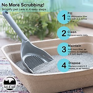 Luli & Cat Disposable Litter Boxes, Brown, Large, 8 count