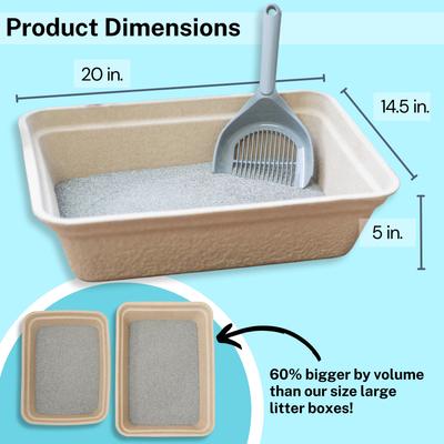 Show full view: Luli & Cat Disposable Litter Boxes, Brown, Jumbo, 4 count slide 4 of 9