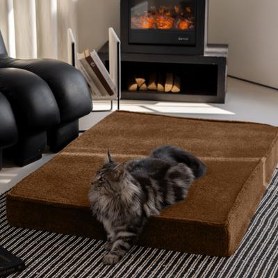 Show full view: Allisandro Orthopedic Memory Foam Dog Bed, Brown, Medium slide 3 of 10