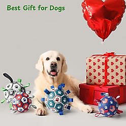 Nocciola Soccer Ball with Straps Dog Toy, Glow in the Dark, Medium slide 2 of 6