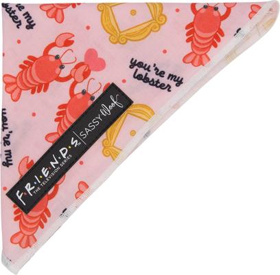Show full view: Sassy Woof Friends Lobster Dog Bandana, Pink, Small slide 2 of 6