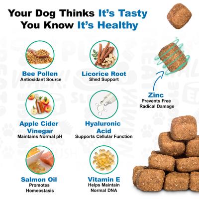 Show full view: Doggie Dailies Salmon Omega Chews Dog Supplement, 1-lb bottle slide 10 of 11