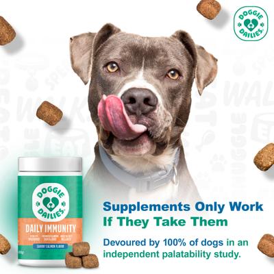 Show full view: Doggie Dailies Salmon Omega Chews Dog Supplement, 1-lb bottle slide 5 of 11