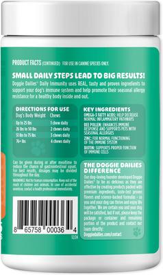 Show full view: Doggie Dailies Salmon Omega Chews Dog Supplement, 1-lb bottle slide 3 of 11