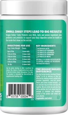 Show full view: Doggie Dailies Advanced Probiotics Pumpkin Flavor Soft Chew Dog Supplement, 225 count slide 3 of 12
