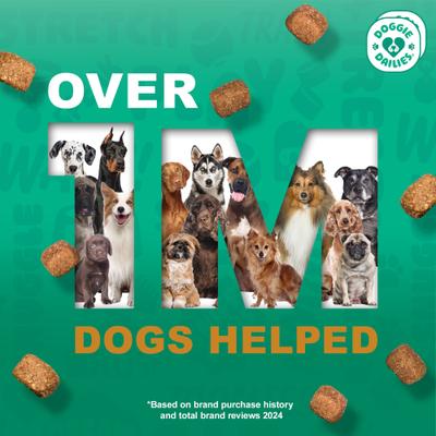 Show full view: Doggie Dailies Advanced Peanut Butter flavored Soft Chews Hip & Joint Supplement for Dogs, 225 count slide 9 of 12