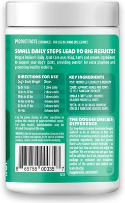 Show full view: Doggie Dailies Advanced Peanut Butter flavored Soft Chews Hip & Joint Supplement for Dogs, 225 count slide 3 of 12