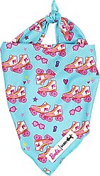 Sassy Woof BARBIE On a Roll Dog Bandana, Blue, Small