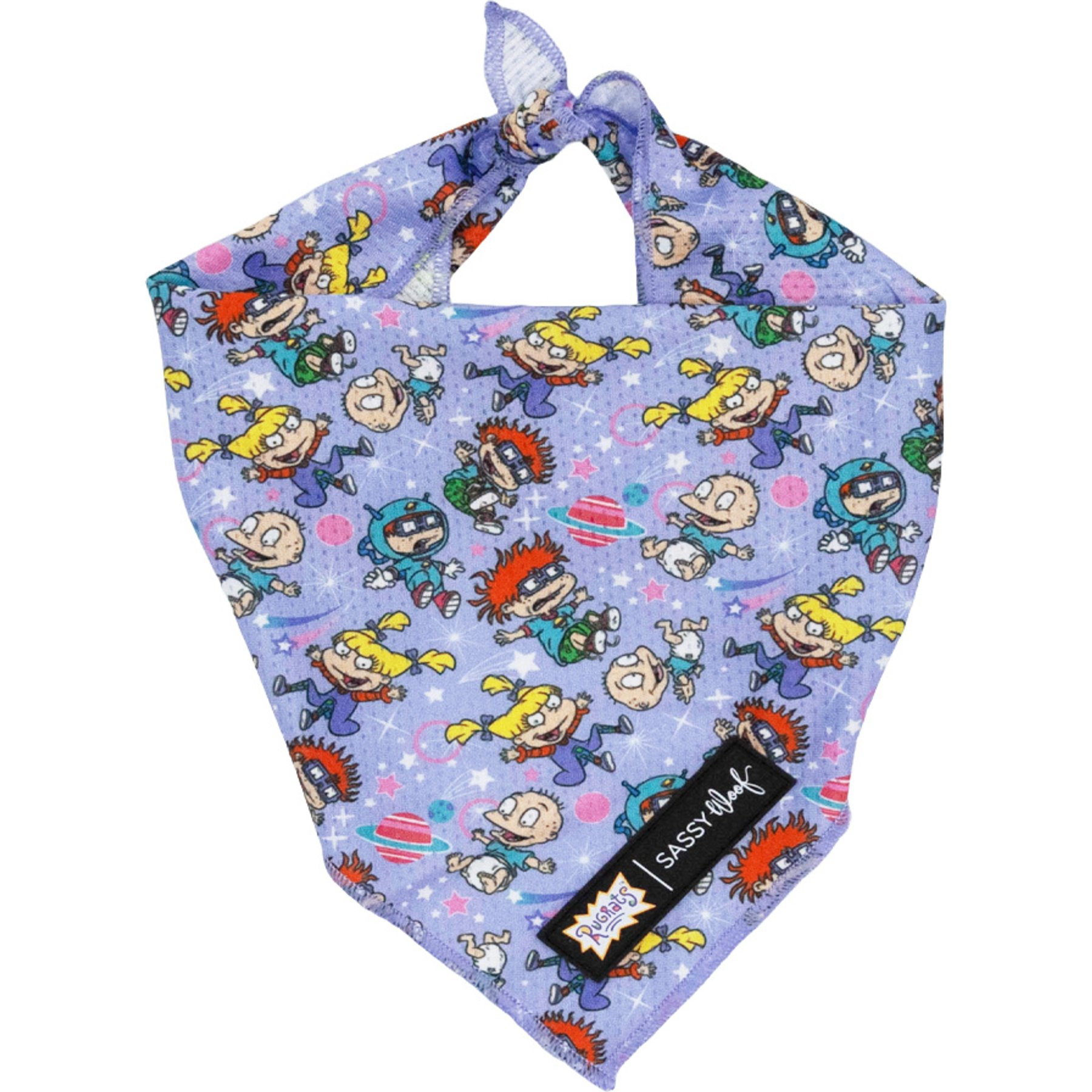 Sassy Woof Nickelodeon Rugrats Dog Bandana, Purple, Small