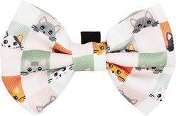 Sassy Woof Smitten Kittens Bowtie Cat Collar Accessory, Beige