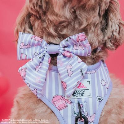 Show full view: Sassy Woof BARBIE Closet Goals Sailor Bow Dog Collar Accessory, Purple slide 5 of 6