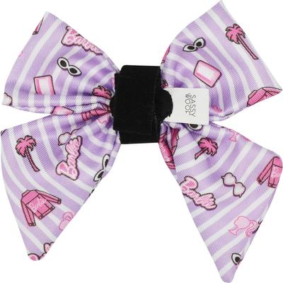 Show full view: Sassy Woof BARBIE Closet Goals Sailor Bow Dog Collar Accessory, Purple slide 3 of 6