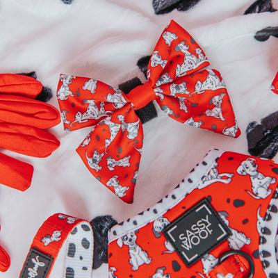 Show full view: Sassy Woof Disney's 101 Dalmatians Sailor Bow Dog Collar Accessory, Red slide 4 of 6