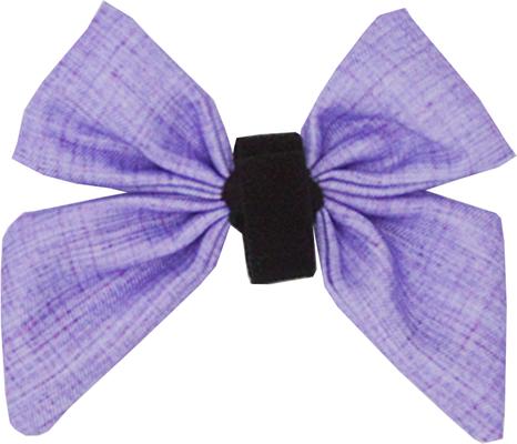 Show full view: Sassy Woof Aurora Sailor Bow Dog Collar Accessory, Purple slide 3 of 7