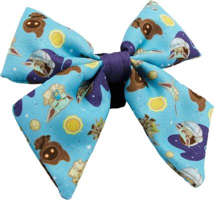 Show full view: Sassy Woof STAR WARS The Mandalorian Sailor Bow Dog Collar Accessory, Blue slide 2 of 5