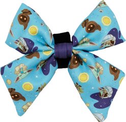 Sassy Woof STAR WARS The Mandalorian Sailor Bow Dog Collar Accessory, Blue