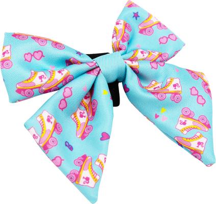 Show full view: Sassy Woof BARBIE On a Roll Sailor Bow Dog Collar Accessory, Blue slide 2 of 6