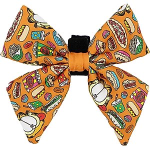 Sassy Woof Garfield Sailor Bow Dog Collar Accessory, Orange