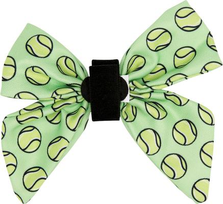 Show full view: Sassy Woof Serving Up Sass Sailor Bow Dog Collar Accessory, Green slide 3 of 5