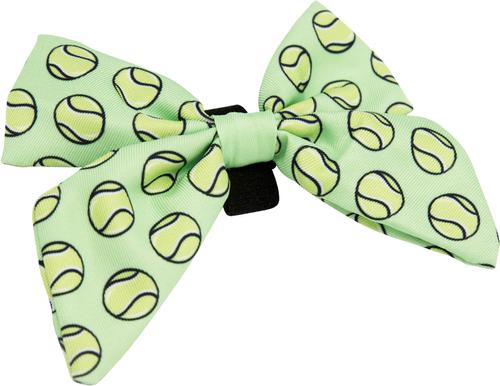 Show full view: Sassy Woof Serving Up Sass Sailor Bow Dog Collar Accessory, Green slide 2 of 5