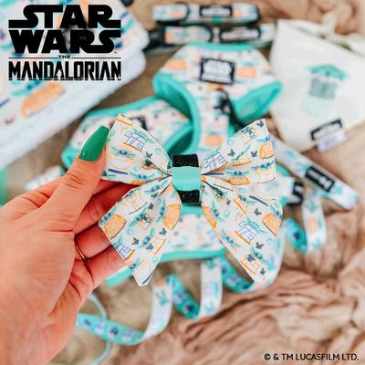 Show full view: Sassy Woof STAR WAR The Child Sailor Bow Dog Collar Accessory, Green slide 4 of 5