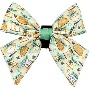 Sassy Woof STAR WAR The Child Sailor Bow Dog Collar Accessory, Green