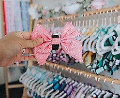 Sassy Woof Dolce Rose Sailor Bow Dog Collar Accessory, Pink slide 2 of 5