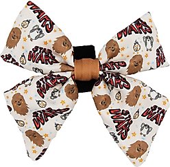 Sassy Woof STAR WAR The Rebel Alliance Sailor Bow Dog Collar Accessory, Beige