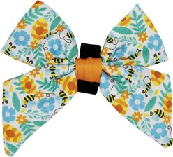 Sassy Woof Must be the Honey Sailor Bow Dog Collar Accessory, Orange
