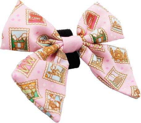 Show full view: Sassy Woof Out of Office Sailor Bow Dog Collar Accessory, Pink slide 2 of 5
