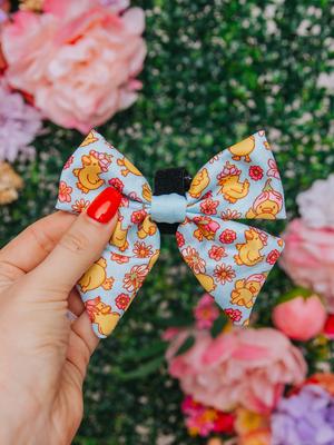 Show full view: Sassy Woof Good Duck, Babe! Sailor Bow Dog Collar Accessory, Blue slide 4 of 5