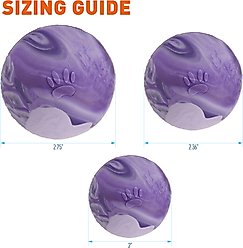 Dogline Euro Ball Dog Toy, Purple, 2.75-in slide 2 of 8