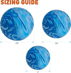 Dogline Euro Ball Dog Toy, Blue, 2-in slide 2 of 8