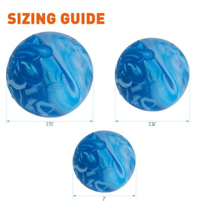 Show full view: Dogline Euro Ball Dog Toy, Blue, 2.36-in slide 9 of 9