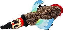 Dogline Crinkle Bird Jett Dog Toy, 14-in, Brown/Red