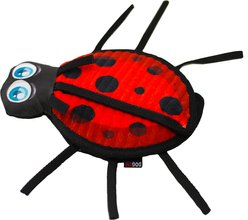 Dogline Crinkle-Squeak Ladybug Dog Toy, 10-in, Red/Black