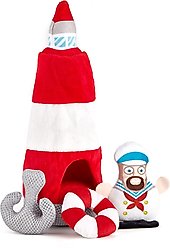 Dogline Lighthouse Dog Toy Set, 4 count, Whte/Red