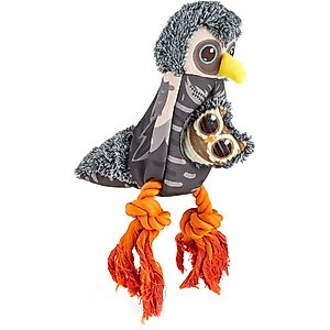 Dogline Hoot Interactive Owl Dog Toy, Gray