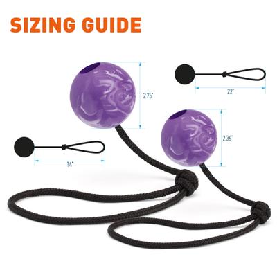 Show full view: Dogline Euro Ball Rope Dog Toy, Purple, 2.75-in slide 5 of 10