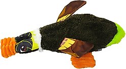 Dogline Crinkle Bird Sunny Dog Toy, 14-in, Brown/Orange