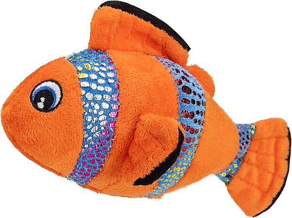 Show full view: Dogline Clownfish Mini Dog Toy, 6-in, Orange slide 1 of 2