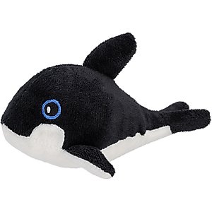 Dogline Whale Mini Dog Toy Dog Toy, 6-in, Black