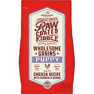 Stella & Chewy's Raw Coated Wholesome Grains Cage-Free Chicken Recipe with Pumpkin & Quinoa Puppy Dry Dog Food, 3.5-lb bag