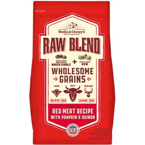 Stella & Chewy's Raw Blend Wholesome Grains Red Meat Recipe Dry Dog Food, 3.5-lb bag