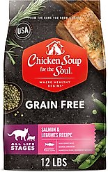 Chicken Soup for the Soul Salmon & Legumes Recipe Grain-Free Dry Cat Food, 12-lb bag
