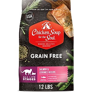 Chicken Soup for the Soul Salmon & Legumes Recipe Grain-Free Dry Cat Food, 12-lb bag
