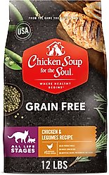 Chicken Soup for the Soul Chicken & Legumes Recipe Grain-Free Dry Cat Food, 12-lb bag