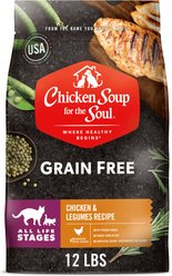 Chicken Soup for the Soul Chicken & Legumes Recipe Grain-Free Dry Cat Food, 12-lb bag