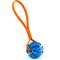 Show in main carousel: Dogline Spiral Ball with Handle Dog Toy, Blue/Orange, 2-in slide 1 of 9