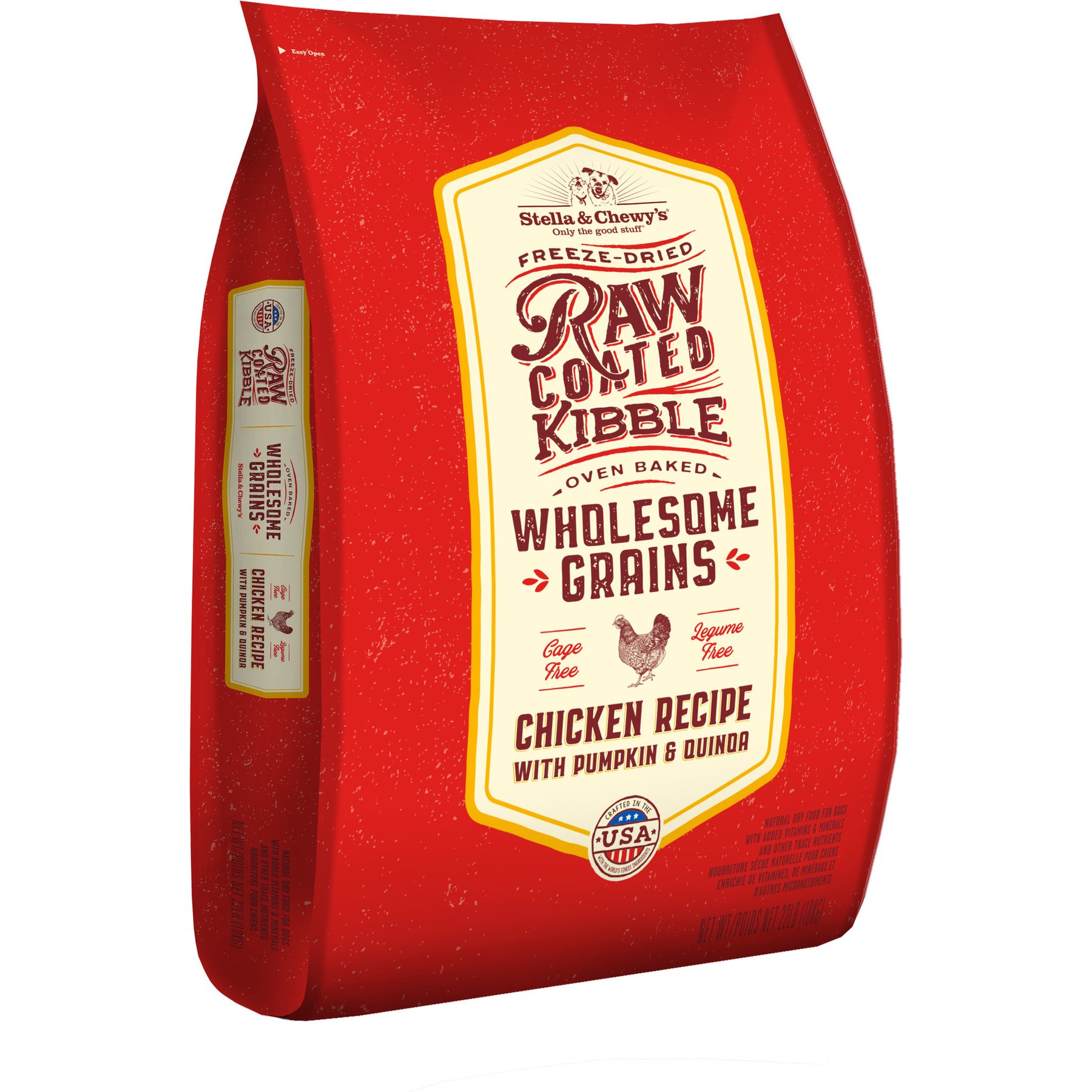 Stella & Chewy's Raw Coated Wholesome Grain Cage-Free Chicken Recipe Dry Dog Food, 44-lb bundle